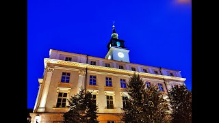 Kalisz  Dom pod Aniołami Kamienica Puchalskiego i Szrajerów Cerkiew Katedra miasto nocą 4K [upl. by Demmy]