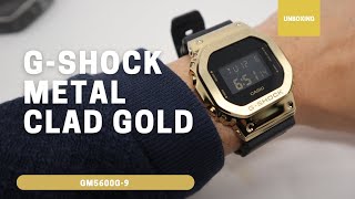 Unboxing GShock Metalclad Gold GM5600G9 [upl. by Anele]