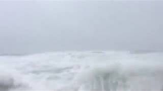 March Noreaster Storm batters coast in Marshfield during high tide [upl. by Nelrsa]