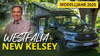 Westfalia New Kelsey 2025 Dusche Toilette und neues Bett im Ford Transit Custom [upl. by Ynnos]