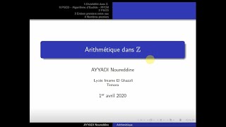 Arithmétique dans Z 1Bac SM  Lensemble ZnZ [upl. by Iak817]