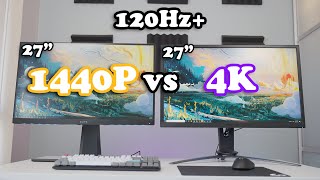 27quot 1440p vs 4k High Refresh Rate 4K Worth Your Kidney [upl. by Atinnek]