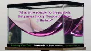 Direct Measurement Video of a Rotating Water Tank Purple Hexane and Parabolic Fish [upl. by Noillid]