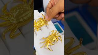 24K gold crab manufacturing processgoldprocessing goldfactory [upl. by Aremat712]