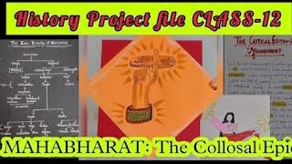 history project on mahabharata class 12  history project class 12  project file on mahabharata [upl. by Nalon]