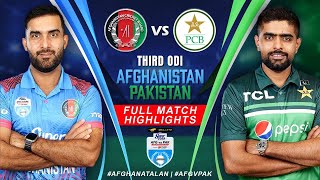 Afghanistan vs Pakistan Cricket Full Match Highlights 3rd ODI  Super Cola Cup  ACB [upl. by Amsirhc]