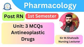 Post RN Pharmacology Unit3  Antineoplastic Drugs  MCQs for Exam Preparation [upl. by Fesuoy205]