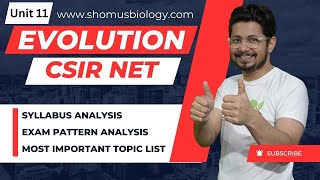 CSIR NET life science unit 11 evolution  syllabus  exam pattern  most important topics [upl. by Lynnea]