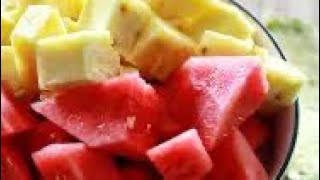 How to make healthy pineapple and watermelon juice at home [upl. by Bandeen]