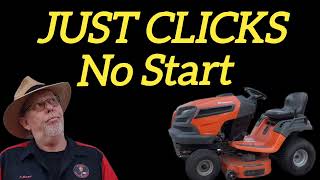 Lawnmower No Start Just Clicks Easy DIY Fix Works On Most Mowers Battery Solenoid or Starter [upl. by Marcoux]