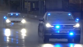 Two Unmarked Armed Response Vehicles RespondingGreater Manchester Police [upl. by Eycal]