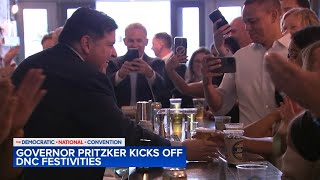 Gov Pritzker kicks off festivities with JBeers ahead of Chicago Democratic National Convention [upl. by Smoot]