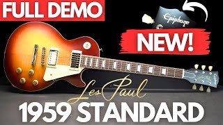 NEW EPIPHONE 1959 Les Paul Standard FULL DEMO [upl. by Ynatil]