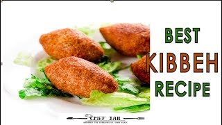 KIBBEH RECIPE  LEBANESE MEAT CROQUETTES CHEFJAR [upl. by Yorke]