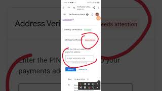 How To Verify Your Payment Address On Google AdSense adsense adsensepaynment youtubepayment [upl. by Gabbey787]