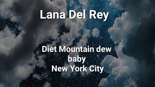 Lana Del Rey Diet mountain dew baby New York City song love karaoke subtitr lanadelrey [upl. by Eduam716]