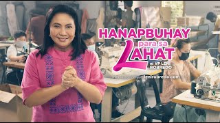 Hanapbuhay Para Sa Lahat ni VP Leni Robredo [upl. by Alliber]