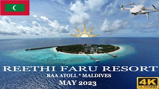 Reethi Faru Resort  Maldives  DRONE  4K  2023 [upl. by Areivax]