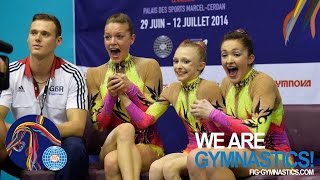 HIGHLIGHTS  2014 Acrobatic Worlds LevalloisParis FRA  Womens Groups  We are Gymnastics [upl. by Tyrus]