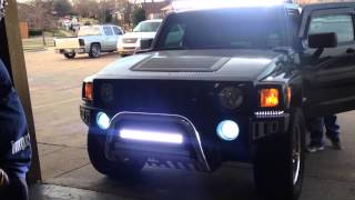 Auto Impressions  HUMMER H3 LED BARS TOP AMD BOTTOM [upl. by Murage]