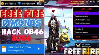 FREE FIRE DIAMOND HACK  FREE FIRE NEW MOD MENU OB46 HACK UNLIMITED DIAMOND FREE FIRE MOD APK 2024 [upl. by Atikam]