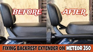 Back Rest extension  Meteor 350  Royal Enfield meteor350 diy nkshout royalenfield [upl. by Netsyrk]