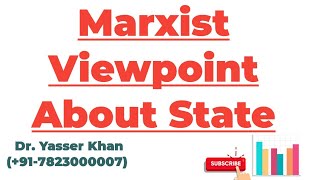 Marxist Viewpoint About State  Karl Marx  Marxian View Of State  State  Political Science  UPSC [upl. by Hatty]