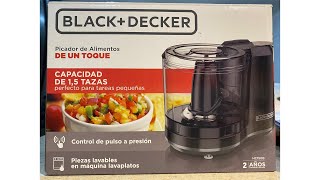 BLACK  DECKER  PICADOR DE ALIMENTOS  MODELO HC150B [upl. by Alanah]