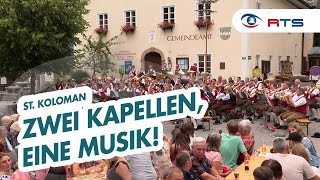 Die Trachtenmusikkappelen Bad Vigaun und St Koloman geben Gemeinschaftskonzert [upl. by Halford]