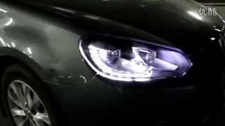 Volkswagen Golf MK6 GTI Headlight with LED DRL and Bixenon Projector [upl. by Luelle267]