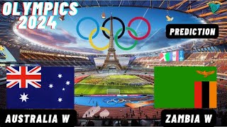 Australia vs Zambia II Womens Soccer II Paris Olympic Tournament 2024 [upl. by Harvie]