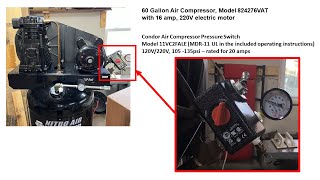 Replacing a 60 Gallon Air Compressor Pressure Switch [upl. by Pylle]