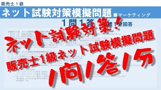 販売士１級ネット試験模擬問題１問１答１分：マーケティング [upl. by Powers]