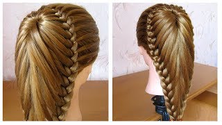 Coiffure avec tresse 💜 Belle coiffure facile à faire cheveux long  mi long 💜 Coiffure pour fille [upl. by Kleiman]