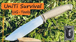 ENFIN le MEILLEURE Couteau de SURVIE du MONDE UGTools UniTi Survival impression titane 3D [upl. by Grochow]