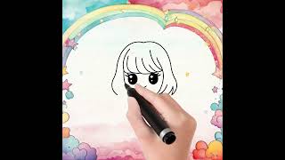 Cute Girl Drawing Very Easy [upl. by Storer]