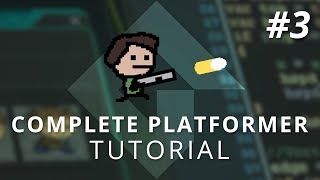 GameMaker Studio 2 Complete Platformer Tutorial Part 3 Shooting amp Recoil [upl. by Ennayk390]