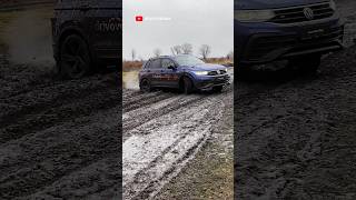 Volkswagen Tiguan R Line mud driving  watch the full test drive video on our channel [upl. by Mcgray]