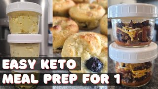 Easy Keto Meal Prep For 1 Breakfast  Lunch  Dinner  Dessert [upl. by Messab711]