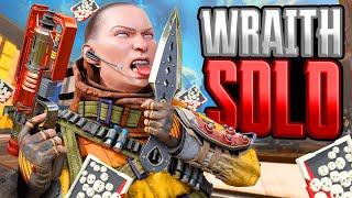 SOLO Wraith 24 KILLS and 6504 Damage Apex Legends Gameplay [upl. by Tabor]