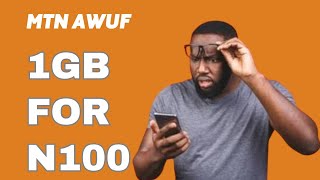 MTN cheap Data code  Buy MTN 1GB data for 100 Naira [upl. by Antin]