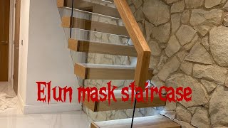 Floating staircase invented by elun muskhome stairscase renovation diy [upl. by Nerta]