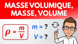 MASSE VOLUMIQUE  formules unités et calculs ✅ Méthode facile [upl. by Arleta]