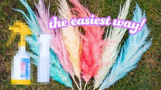 How to Dye Pampas Grass FAST amp EASY ✿ Beautiful Wedding Decoration [upl. by Obola]