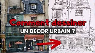 3 ETAPES pour APPRENDRE à dessiner tes scènes urbaines  une Façade de Boutique [upl. by Hapte727]