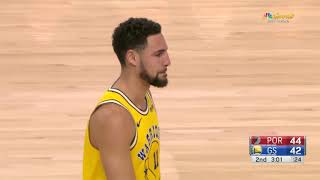 Draymond Green Sends The Ball Flying OFF Klay Thompsons Face [upl. by Danya]