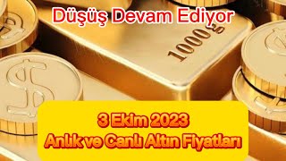 3 EKİM 2023  ALTIN FİYATLARI BUGÜN NE KADAR GRAM ÇEYREK YARIM CUMHURİYET VE REŞAT ALTIN FİYATI [upl. by Nekcerb381]