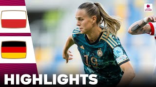 Germany vs Poland  What a Game  Highlights  Womens Euro Qualifiers 04062024 [upl. by Torey111]