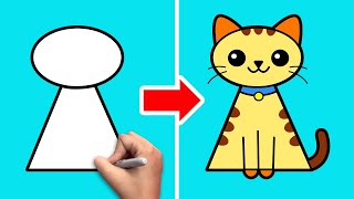 How to Draw a Cat Easy for Kids [upl. by Anak]