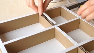 DIY Cardboard Drawer Organizer  An Easy Tutorial For Clever Storage Solutions [upl. by Kylen]